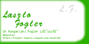 laszlo fogler business card